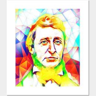 Henry David Thoreau Colourful Portrait | Henry David Thoreau Artwork 12 Posters and Art